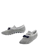 FALKE Unisex Kinder Hausschuh-Socken Ballerina K HP Baumwolle rutschhemmende Noppen 1 Paar, Grau (Light Grey 3400), 35-38