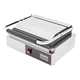 Kontaktgrill Elektrogrill Sandwichtoaster 34 × 23cm, Elektrischer Tischgrill einstellbare Temperatur und Timer, Antihaftbeschichtete, Plattengriller für Panini, Toasts, Steak, Gemüse