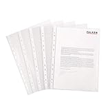 Original Falken 100er Pack Economy PP-Kunststoff Prospekthüllen. Für DIN A4 transparent genarbt oben offen Klarsichtfolie Plastikhülle Klarsichthülle ideal für Ordner Ringbücher und Hefter