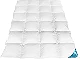 Sandaro Home Daunendecke 200x220 100% Baumwolle Daunen...