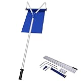 SOARS Schneeschaufel Dach, Dachschneeräumer mit Rollen & Oxford Tuch Rutsche, Teleskop Schneeschieber Dachräumer 180-661cm einstellbar