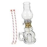 HOMOCONO 1 Satz Vintage Öllampe aus Antike Petroleumlampe für Notbeleuchtung und Dekoration Geeignet für Innenräume und Garten Lampenkopf Lampenschirm und Öltank ohne Öl