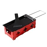 Raclette Grill Antihaft Käse Schmelzgerät mit Faltbarem Holzgriff - Professionelle Käse Schmelzpfanne für Käse, Fleisch, Fisch und Gemüse