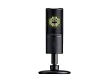 Razer Seiren Emote - USB Kondensator-Mikrofon für Streaming mit Emoticon Display (8-Bit-LED-Display, Stream-Reaktiv, Hyperkardioid Mikrofon, Schockdämpfer, Plug & Play) Schwarz