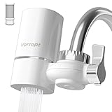 Vortopt Wasserfilter Wasserhahn, NSF Zertifiziertes Wasserhahnfilter, Leitungswasserfilter, Reduziert Blei, Flourid und Chlor – Passend für Standard-Wasserhähne, T1 (1 Filter Enthalten)