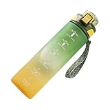Pruojhw Sportwasserflasche, Getränkeflasche | Trink-Sport-Wasserflasche - 1000 ml große Kapazität Fahrradflasche für Sport, Schule und