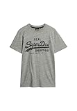 Superdry Vintage VL Tee M1011472A Athletic Grey Marl L Herren, Athletic Grey Marl, L