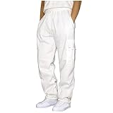 Cargohose Herren Arbeitshosen Männer Atmungsaktiv Outdoor Funktionshose Chino Hose Herren Jogginghose mit Multi Taschen Elastischer Bund S-5XL