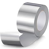 PUWOWYE Aluminium Klebeband, Wasserdichtes Alu Klebeband Hitzebeständig zum Reparieren von Metalloberflächen, Dampfsperre Klebeband für Dampfsperren, Lüftungs- und Klimaanlagen (50 mm x 10 m)