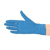 Nitrilhandschuhe 1000 Stück 10 Boxen (L, Blau) Einweghandschuhe, Einmalhandschuhe, Untersuchungshandschuhe, Nitril Handschuhe, puderfrei, ohne Latex, unsteril, latexfrei, blue, disposible gloves