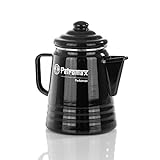 Petromax Perkolator Perkomax 1,5 Liter (schwarz)-Emaille Kaffeekanne | auf Allen Herdarten, auf der Glut und dem Grillrost | Freisetzung feinster Aromen aus Kaffee und Tee | aromatisch und vollmundig