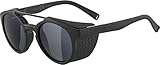 ALPINA GLACE - Verspiegelte und Bruchsichere Sonnenbrille Mit 100% UV-Schutz Für Erwachsene, all black matt, One Size