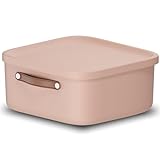 Rotho Maloja Aufbewahrungsbox 20 l, Kunststoff, rosa, 20 (39.5 x 38.0 x 17.7 cm)