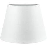 Wogati® Premium Lampenschirm E14/E27 Baumwolle | verschiedene Größen & Farben | Farbe: Weiß/Größe: L | Lampenschirm Stehlampe + Lampenschirm Hängelampe + Lampenschirm für Tischlampe