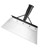 QWORK® Bodenschaber 300mm, Gartenhandschaufel, Eisscharre, Farbschaber, Reinigungsschaufel, Manganstahl