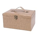 Tnfeeon Nähkorb, Nähkörbe, Box-Organizer, Reichlich Stauraum, Tragbares Design für Zubehör, Anfänger, Nähkorb, Großes Nähset aus Holz, Aufbewahrung von Nähset