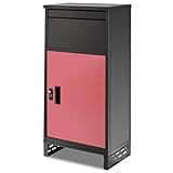 ZIKEBTUY Briefkasten mit Paketfach paketbriefkasten große Pakete XXL Paketbox Draussen Paketbriefkasten wetterfest briefkasten paketbox mit Passwortsperre Paketstation für Zuhause 43×28×87cm