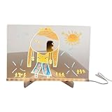 DIY LED-Zeichenbrett für Kinder, kreative handgefertigte Acryl-Schreibtafel-Lampe zum Zeichnen, Schreiben und interaktiven Nachtstudium (30 x 20 cm)