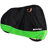ZUAPEV Fahrradabdeckung Wasserdicht, Fahrradgarage Wetterfest Plane für Aussen, Fahrrad Abdeckplane Polyester 210D Fahrradplane Regenschutz, Fahrrad Garage Outdoor Abdeckung Schutzhülle 195x70x110 cm