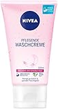 NIVEA Pflegende Waschcreme mit Mandelöl (150 ml), gründliche Gesichtsreinigung für trockene und sensible Haut, besonders milde und gründliche Reinigungscreme