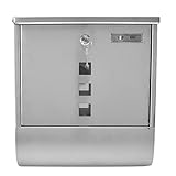 Moderne Mailbox, Large Mailbox Locking mit 2 Schlüssel aus Edelstahl Europäischer Stil Schmaler Slot für Außengarten