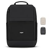 LARKSON Laptop Rucksack Herren & Damen Schwarz - Niklas - Notebook Backpack für Business Arbeit Uni - 16 Zoll Laptoprucksack für Reise Handgepäck - Wasserabweisend