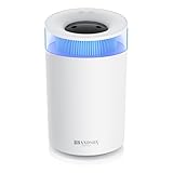 Brandson - Luftbefeuchter 2,5 Liter leise - Aroma Diffuser klein - 7 LED Farben Stimmungslicht – 2 schaltbare Dampfausgänge – integriertes Aromaöl-Fläschchen – Wohnzimmer Schlafzimmer Kinderzimmer