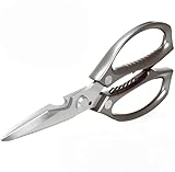 Y'Tbvrt Hühnerknochenschere，vereint präzise Knochen-, Fischschuppen-, Gemüse- und Allzweckscheren-Funktionen in einem robusten Edelstahl-Design. Kann harte Materialien leicht schneiden.