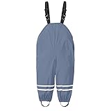 Kinder Regenkleidung Set winddicht wasserdicht Schlammstramper Baby Blau (Grey, 104)