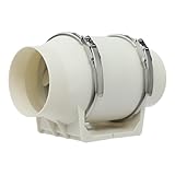 Rohrventilator 95mm Abluftventilator Leise 220 m³/h Axiallüfter Kanalventilator Rohrlüfter für Küchen Badezimmer Garage Growzelt