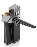 GIFTORCH Pfeifenfeuerzeug mit Pfeife, Pfeifen Feuerzeug Gas nachfüllbar, Pfeifenfeuerzeug Schrägflamme, ohne Gas