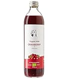 LOOV Bio Wildcranberry-Saft, biologisch, 500 ml, 100% direkt gepresste, frische Bio-Cranberries, enthält Polyphenole, ohne Zuckerzusatz, ohne Wasserzusatz, wild gewachsen