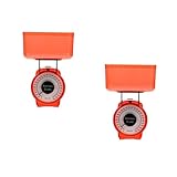 PRETYZOOM 2St Küchenwaage kitchen scale kücjenwaagen Lebensmittelwiege wiegenset wieder auffüllbar haken für küchenschränke Tür Lebensmittelwaagen für die Küche Bäckerwaage Plastik Orange