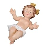 Krippenfigur Zuhause – Harz Jesus Christus dekorative Statue, tragbare religiöse Krippendekoration | Festliche christliche Weihnachtsdekoration, Feiertagsdekoration für Kirchen, Couchtische