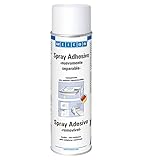 WEICON Sprühkleber wieder lösbar 500 ml, Non Permanent für Plotter, Schneidmatten, Siebdruck & Schablonen, transparent