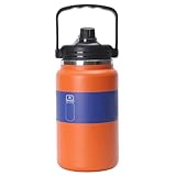 Isolierflasche – Vakuumversiegelter Metallkrug, wiederverwendbarer Heiß- und Kaltgetränkebehälter, extra großes Fassungsvermögen, 4 Liter Design für Radfahren, Strand, Trekking, Workout, Sportzubehör