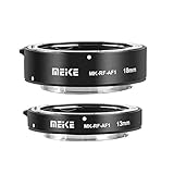 Meike MK-RF-AF1 13mm + 18mm Metall AF Vollrahmen Makro Extension Tube Adapter Ring Kit für Canon EOS-R Series Kameras Canon RF Mount Kameras EOS-R EOS-RP