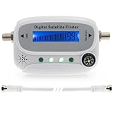 BAAQII LED Digital Sat Finder SF08 Satlink Receptor HD TV Signal Receiver Sat Decoder Satfinder mit Kompass 4 LED Anzeige