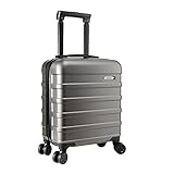 Cabin Max Anode 30L 45x36x20 cm Handgepäck Koffer – leicht, Hartschale, 4 Räder, Leichtes Handgepäck geeignet für Easyjet unter dem Sitz (Graphite 45 x 36 x 20 cm)