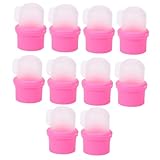 FONDOTIN 10 Stück Teiliges Maniküre Nagelentferner Nagellack Entferner Abdeckungen Wiederverwendbare PP Nagelpflege Werkzeug für Uv Nagellack Entfernen und DIY Nagelpflege