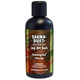 Wellnessmax Bio Sauna-Aufguss Lemongras/Orange Saunaöl auf Bio-Basis 100 ml I Premium Sauna Aufgussmittel für für Saunen, Aromaschalen, Kräuterbäder und Dampfbad ein 100% natürlicher Saunaduft