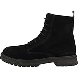 Tommy Hilfiger Herren Schnürboots Core Suede Schwarz 44