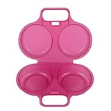 ebrando Eierkocher für Mikrowelle Set – 2 Eier – inkl. digitalem Rezeptheft (QR-Download) – Schnell, Einfach & Spülmaschinengeeignet – Bundle für Büro, Studenten & Zuhause