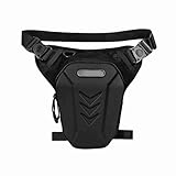 Kuuleyn Oberschenkeltasche, abnehmbare Beingurte, Hüfttasche, Motorrad-Beintasche für Männer und Frauen, Outdoor-Reisen, Wandern, Radfahren, Beintasche, wasserdichte Hartschale, (Black)