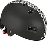 FISCHER BMX Fahrradhelm, Radhelm, Dirt Bike Helm Track, S/M, 54-58cm, schwarz weiß, TÜV geprüft