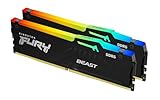 Kingston FURY Beast Schwarz RGB EXPO 32GB 6400MT/s DDR5 CL32 DIMM Desktop Gaming Speicher Kit mit 2 - KF564C32BBEAK2-32
