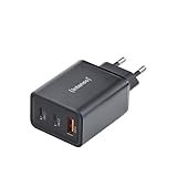 Intenso Power Adapter W65ACC GaN, 65W, Super schnelles Laden, für MacBook, Laptop, iPhone, Samsung Galaxy und mehr, schwarz