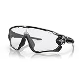 Oakley Jawbreaker OO9290 Sonnenbrille für Herren + Set mit Oakley Leine + Bundle mit Designer iWear Brillen-Set, Poliertes Schwarz/transparent/schwarzes Foto-Iridium