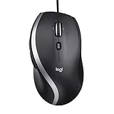 Logitech M500s Kabelgebundene Maus mit fortschrittlicher hyperschneller Scroll- und Kippfunktion, anpassbaren Tasten, hochpräziser Abtastung mit DPI-Schalter, USB-Plug&Play - Grau