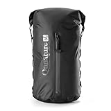Qunature wasserdichte Bikepacking Fahrradtasche 6L, Kompressionsbeutel mit Reißverschluss Dry Bag, Ultraleicht Vielseitig Montierbar als Gepäckträgertasche oder Gabeltasche, Schwarz M
